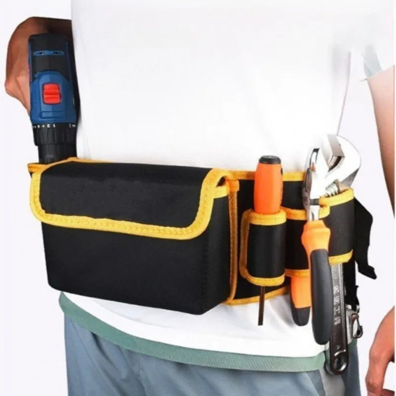 Heavy Duty Tool Belt Waist Bag, Thick Wear-Resistant, Large Capacity, Electrician Carpenter Storage Bag