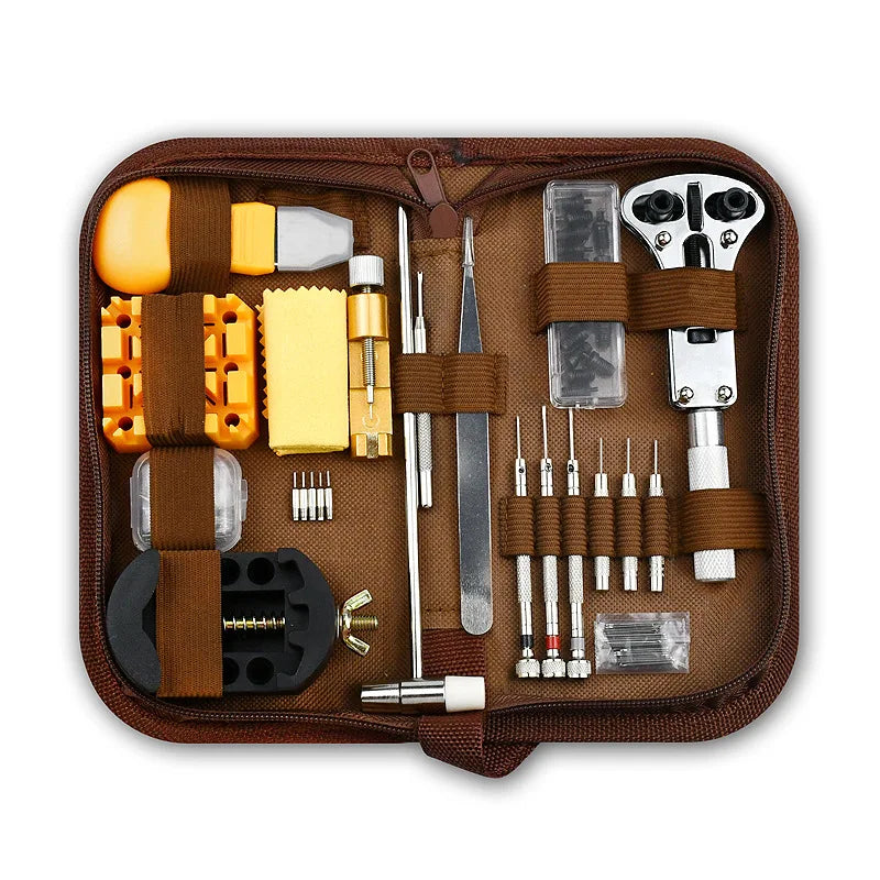 168Pcs Watch Repair Tool Kits Watch Link Pin Remover Case Opener Spring Bar Remover Movement Lid Opener Pry Kit Combination Tool