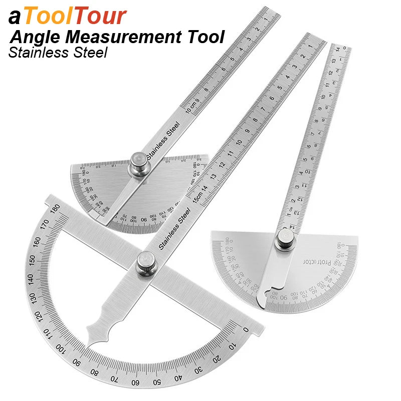 180-Degree Stainless Steel Digital Protractor & Angle Finder Ruler