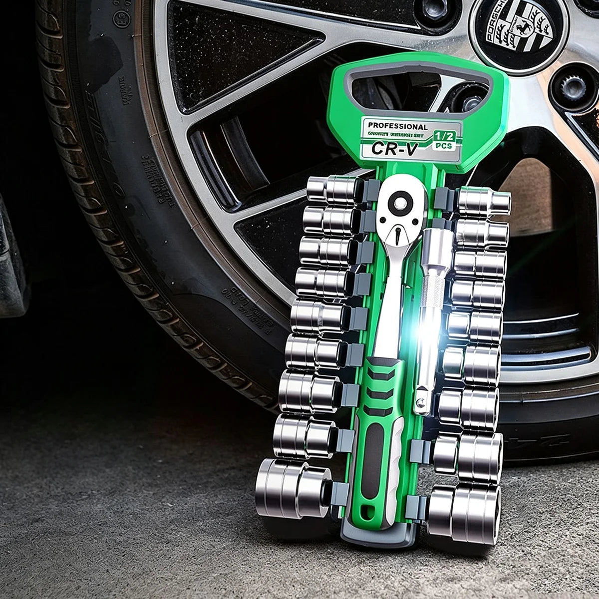 Ratchet Wrench Socket Set 72 Tooth 1/4 3/8 1/2 Inch Quick Release Reversible Handle Multi-function Auto Motorcycle Repair Tool