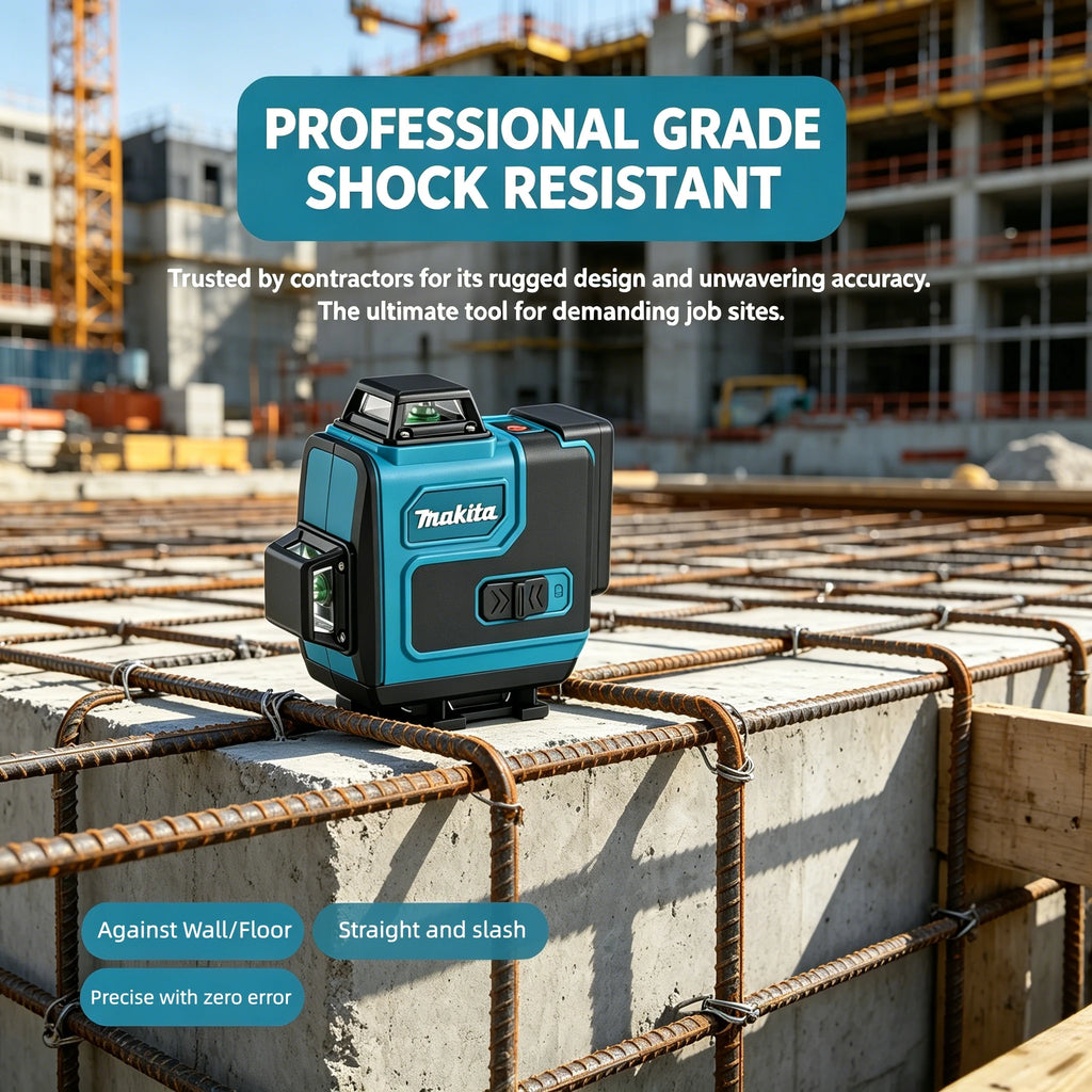 Makita 360° Green Laser Level: Ultimate Self-Leveling Cross Line for Perfect Alignment