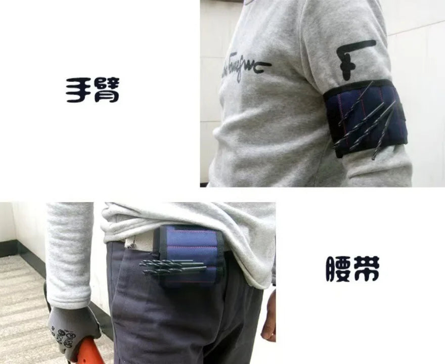 Magnetic Wristband for Holding Screws,Nails，Drilling Bits,Wrist Tool Holder Belts with Strong Magnets,Cool Gadgets for men, wome