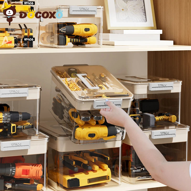 Heavy-Duty Portable Toolbox Case with Removable Dividers