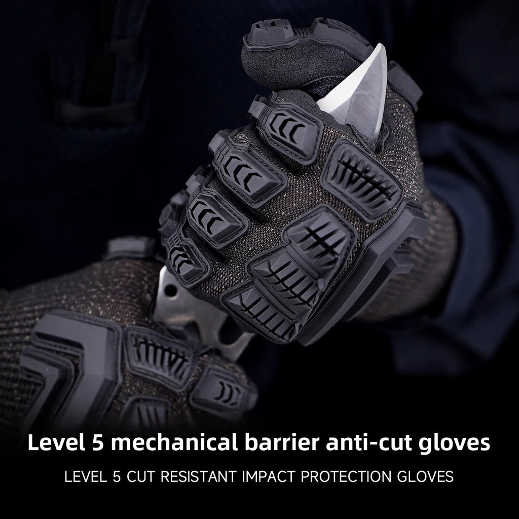 Level 5 Full Hand Cut-Resistant Gloves with Wear-Resistant TPR Patches, Touchscreen Compatibility, Slip Resistance, Cut Resistan