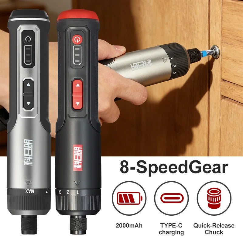 Cordless Electric Screwdriver Rechargeable 2000mah Lithium Battery Mini Drill 3.6V Power Tools Household Maintenance