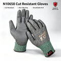 N10658 Cut Resistant Work Gloves Level 3 Protection Non-Slip Breathable Safety Gloves for Gardening Construction Industrial Work