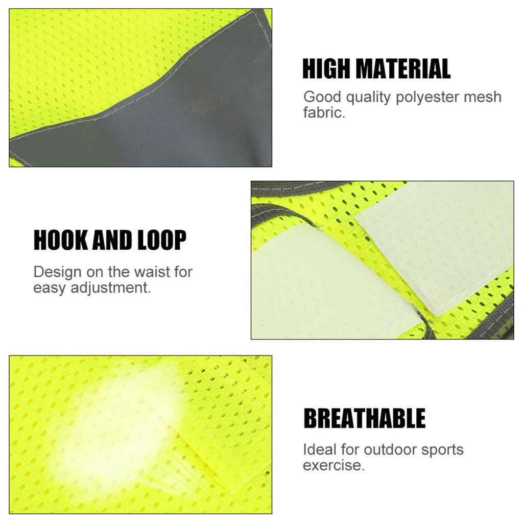 High-Visibility Adjustable Reflective Safety Harness Vest – Night Running, Cycling & Construction