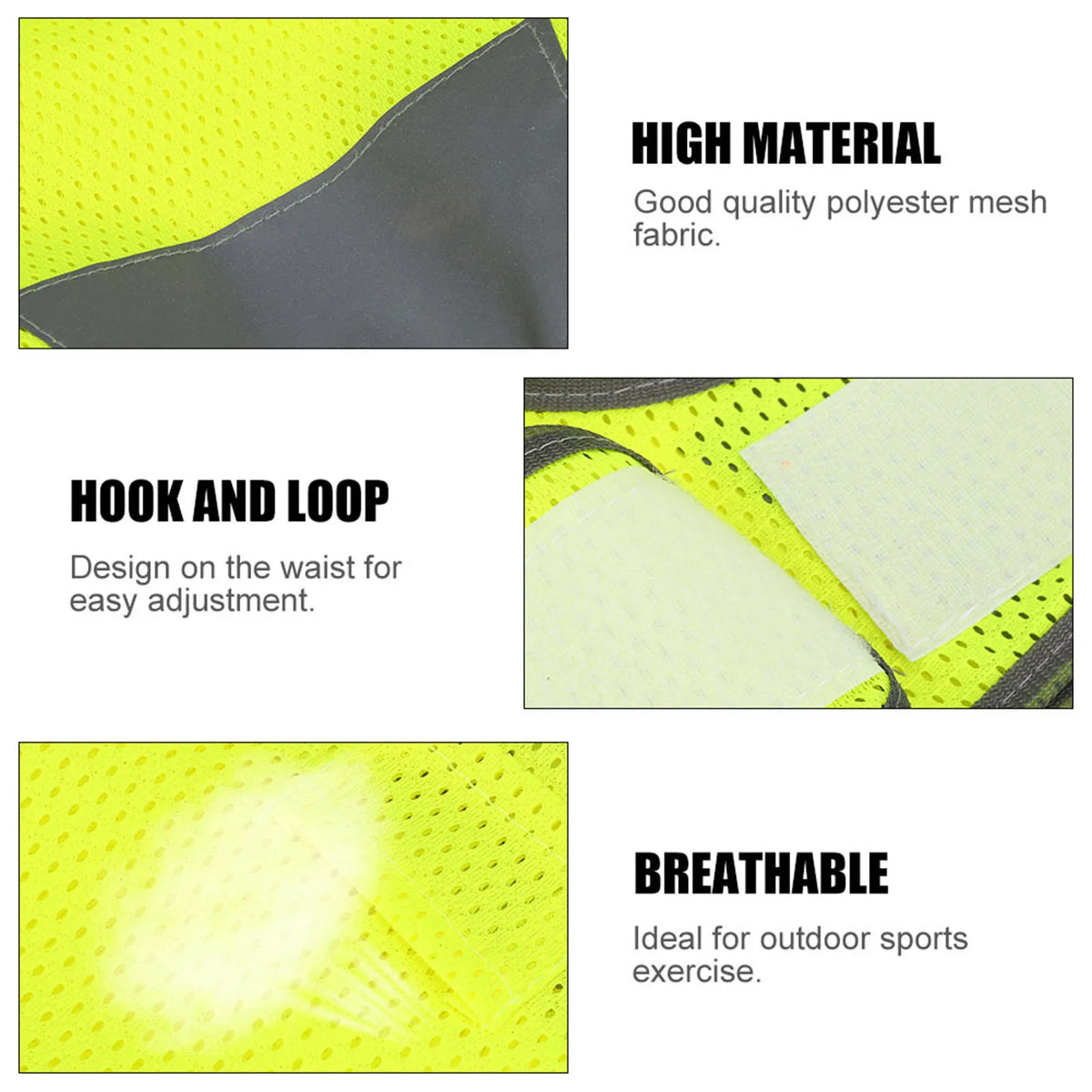 High-Visibility Adjustable Reflective Safety Harness Vest – Night Running, Cycling & Construction