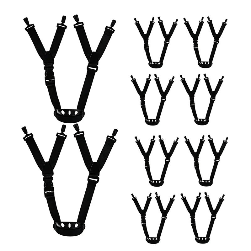 SOFT-Hard Hat Chin Strap, Multi-Point Adjustable Helmet Chin Strap, 10-Pack Helmet Strap Replacement For Hard Hats