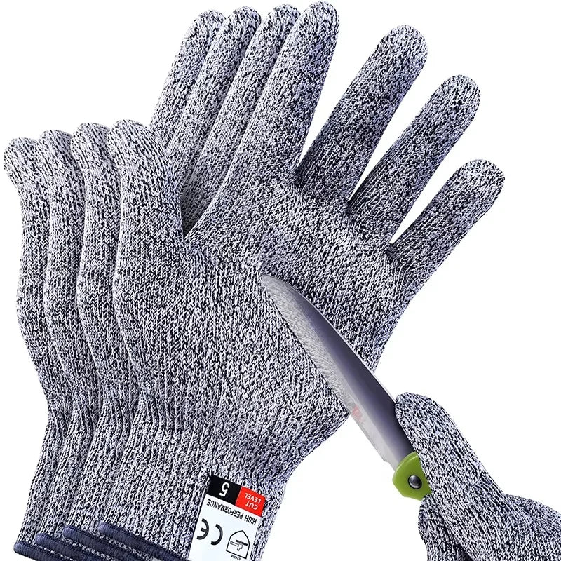 1 Pair Grade 5 Cut Resistant Gloves Scratch Resistant Glass Cutting Security Protection Gloves For Kitchen Gardeners Work Gloves
