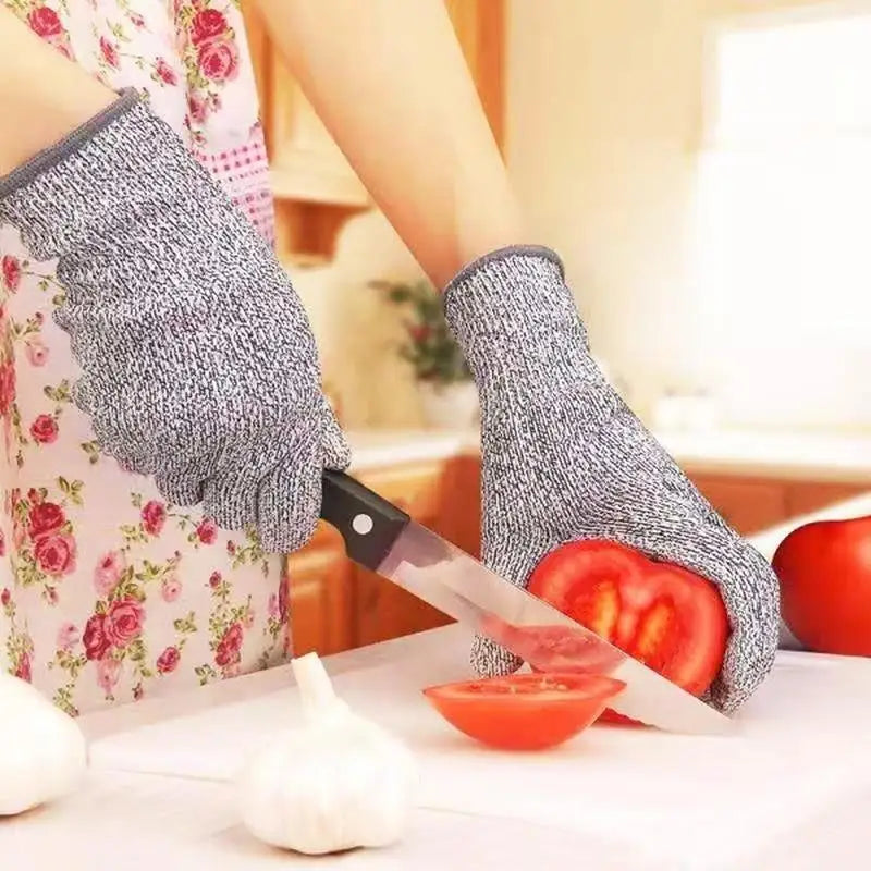 1 Pair Cut Resistant Gloves Food Grade Safety Cutting Gloves Level 5 Security Protection Gardening Garden Labor Protection Glove