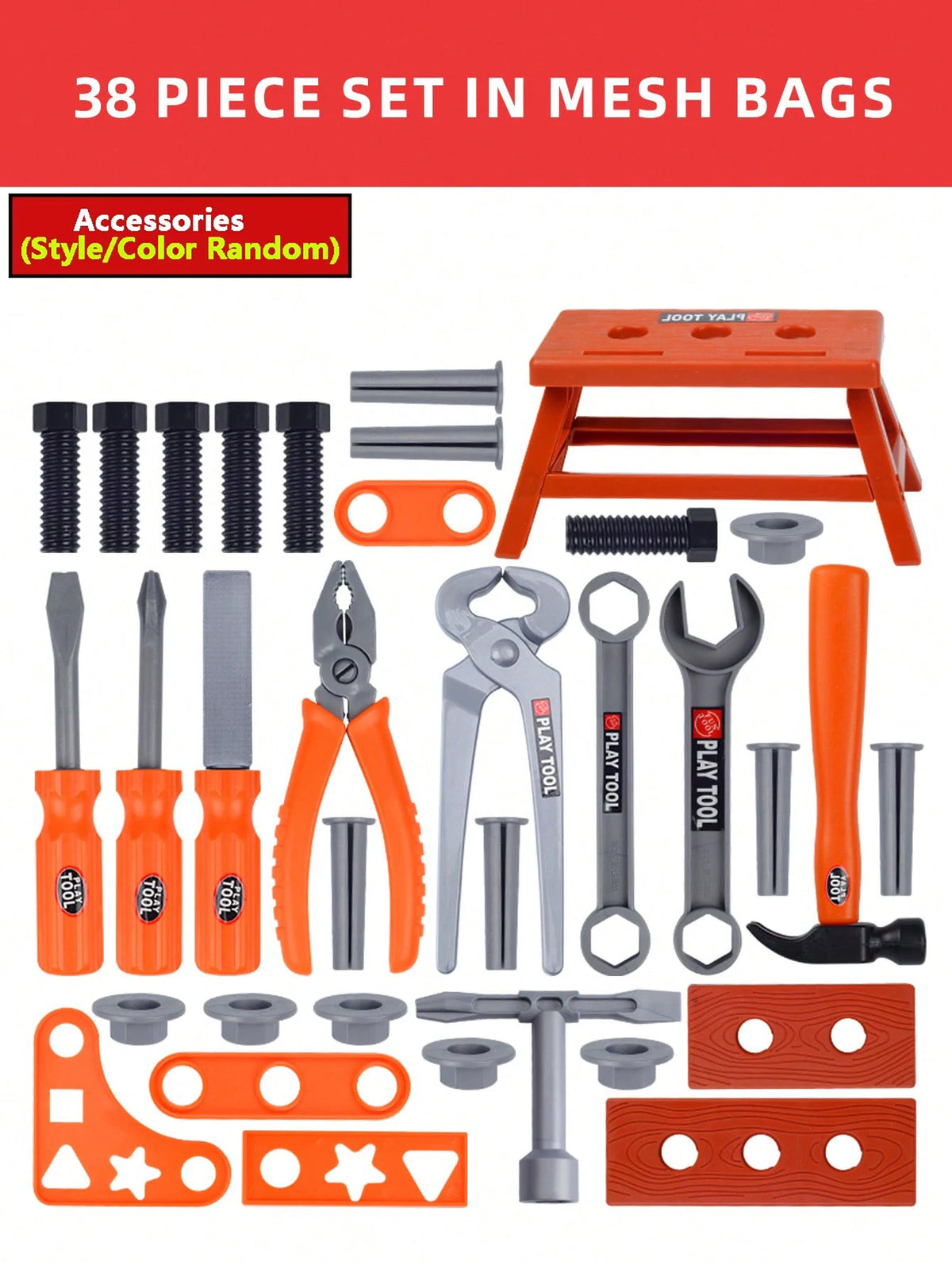 Kids Pretend Play Tool Kit – Educational Engineering Puzzle Toy Set with Drill for Boys