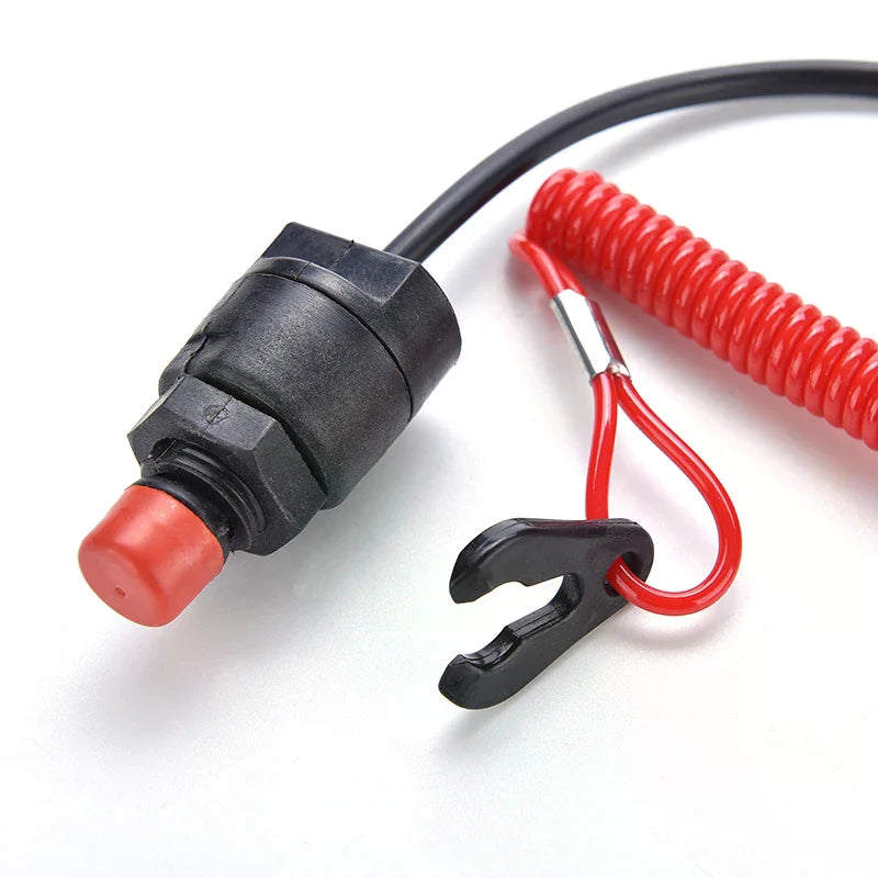 Universal Emergency Kill Switch Safety Tether Lanyard for Outboard Motors, ATVs & Jet Skis