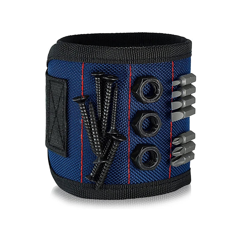 Magnetic Wristband Comes with 10 Strong Magnets Wrist Power Repair Tool Accessories for Screws Nails Bolts Drills Fasteners DIY