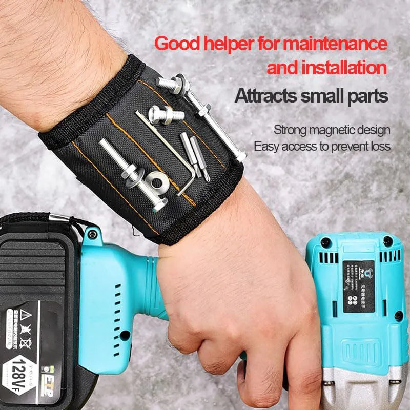 Magnetic Wristband for Holding Screws, Nails & Drill Bits, Cool Tool Gifts for Men, Dad, Husband Birthday