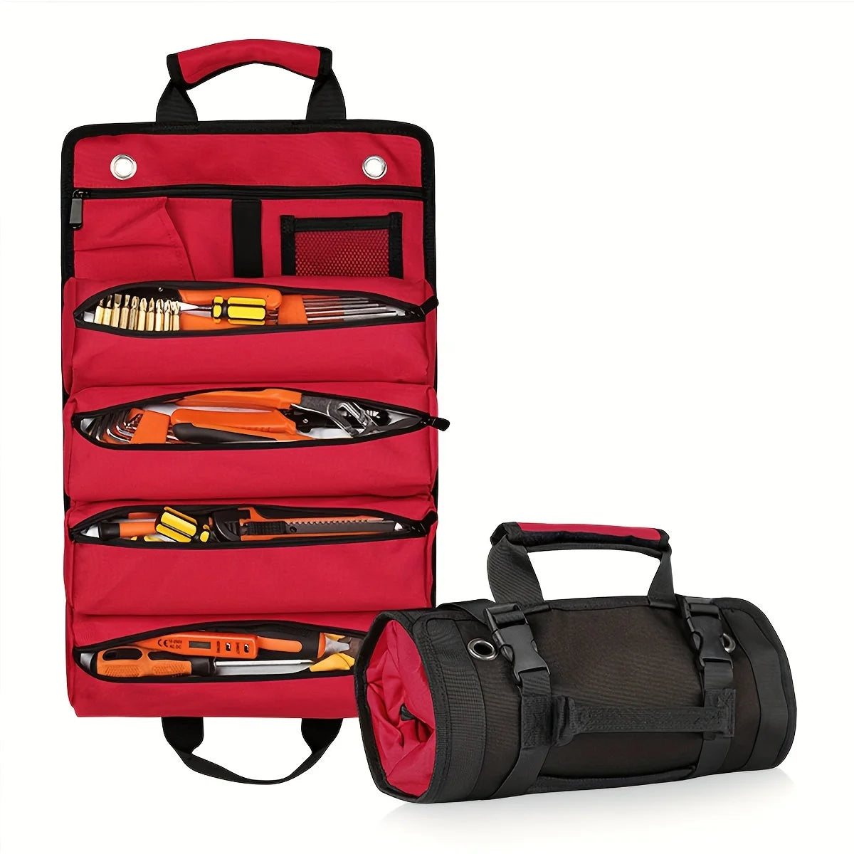 1PC Heavy Duty Rolling Tool Bag Roll up Carpenter Tool Bag Organizer for Mechanic Electrician Durable Tool Roll