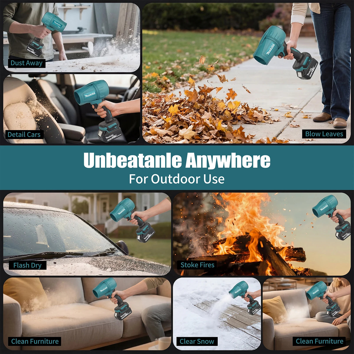 Makita 18V Cordless Air Blower – Variable Speed Workshop & Leaf Cleaner