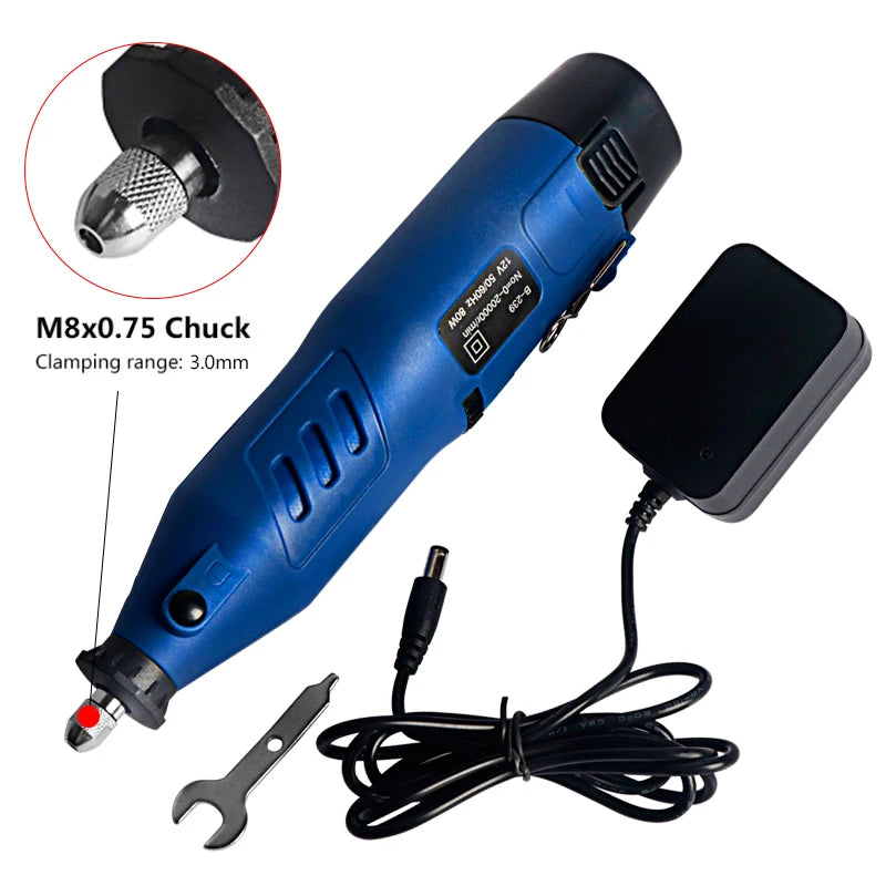 12V Cordless Rotary Tool Kit 80W Wireless Recharge Electric Dril DIY For Wood Metal Electric Drill Machine 4 Speed 0-20000r/min