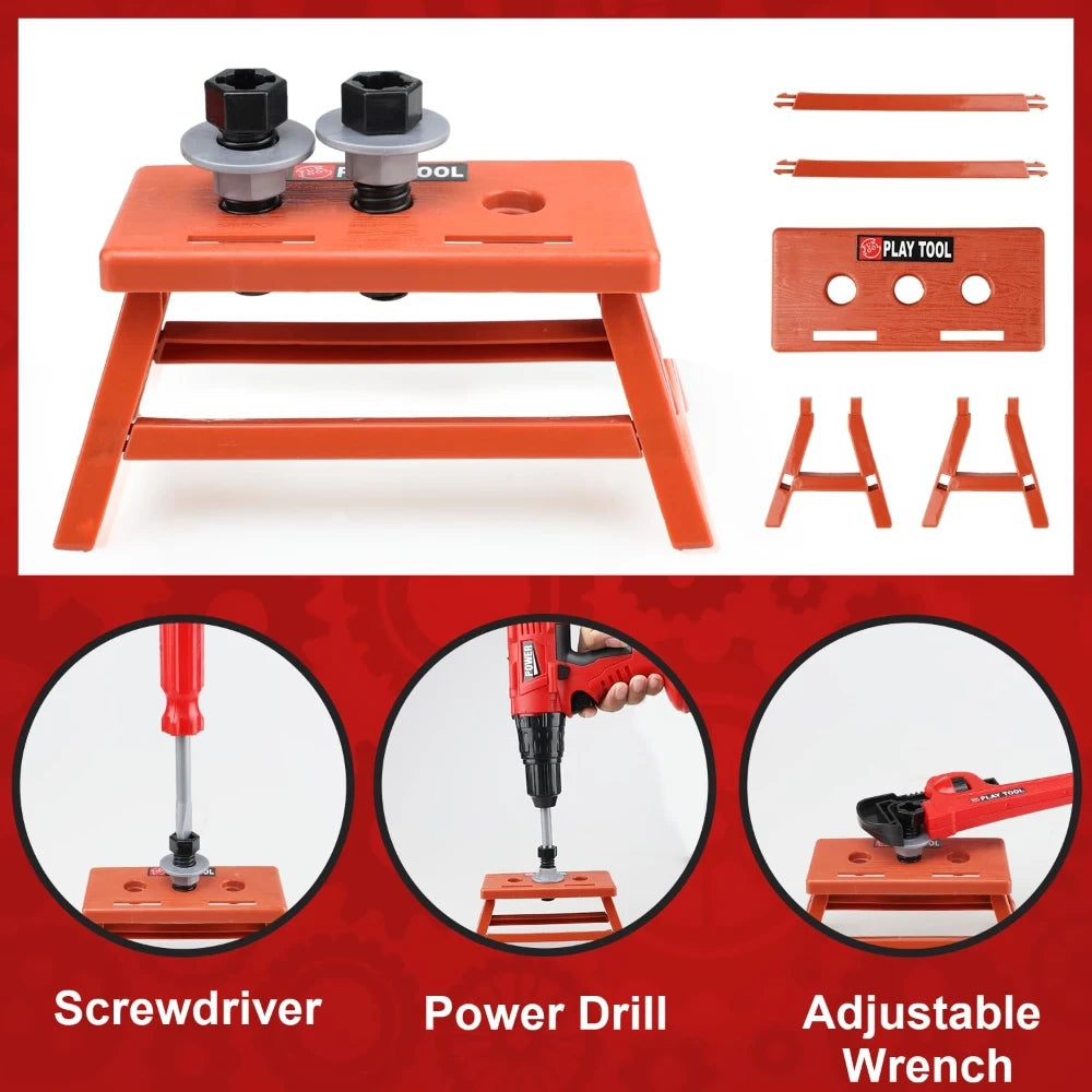 Kids Electric Toy Drill & Tool Set – Pretend Play Construction Kit for Toddlers