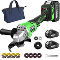 TaskStar 21V Brushless Cordless Angle Grinder Set – 10000 RPM with 2x 4.0Ah Batteries