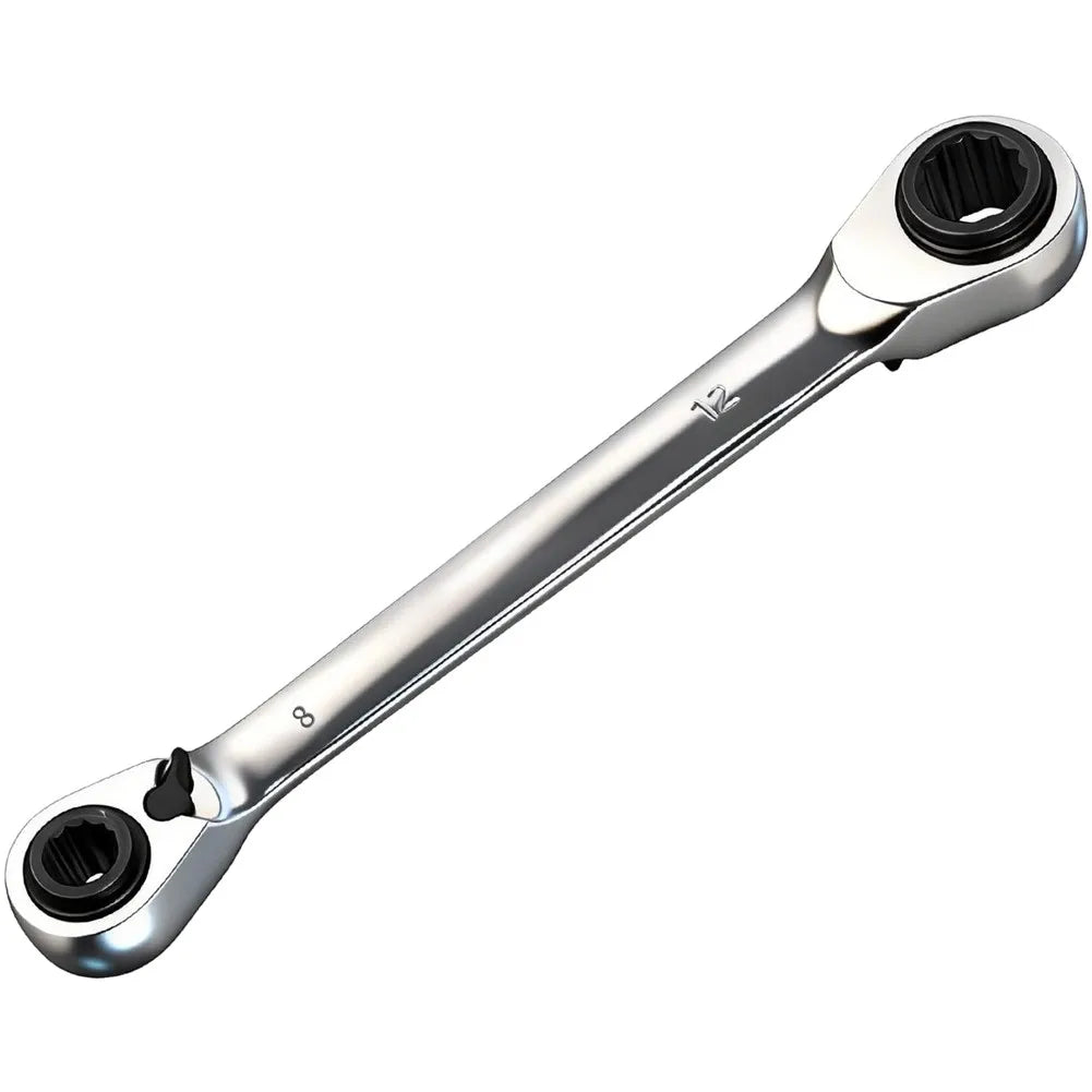 4 in 1 Ratchet Wrench Set Built from 40CR Chrome Vanadium Steel with 72 Tooth Ratchet and Retractable Blade Functionality