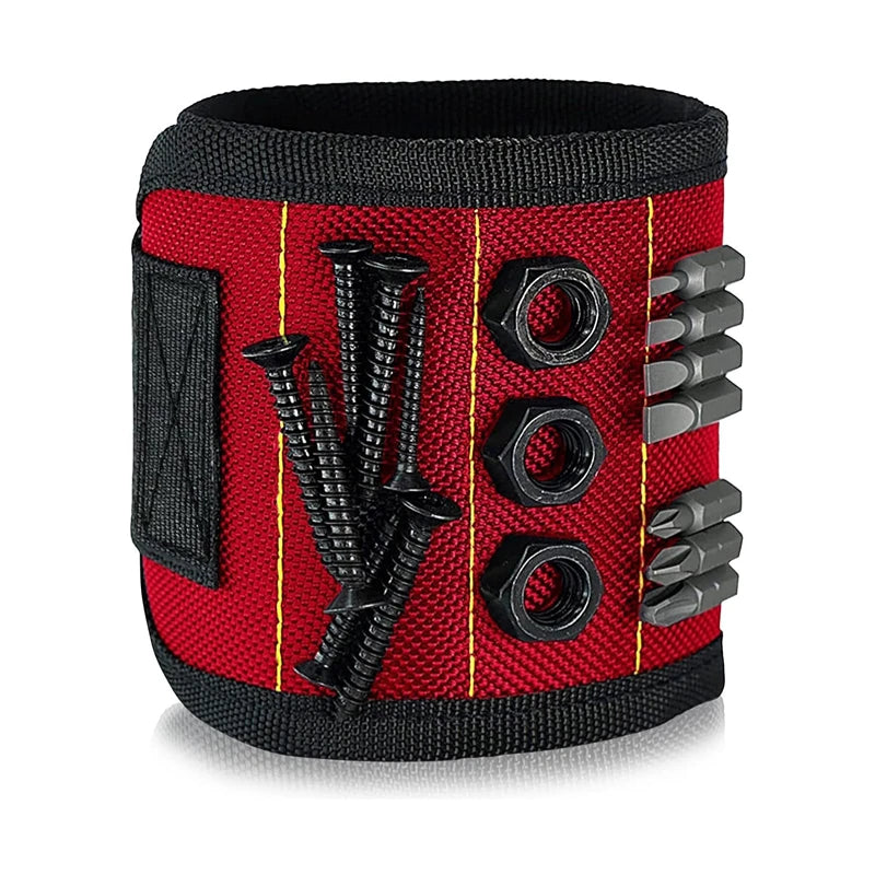 Magnetic Wristband Comes with 10 Strong Magnets Wrist Power Repair Tool Accessories for Screws Nails Bolts Drills Fasteners DIY