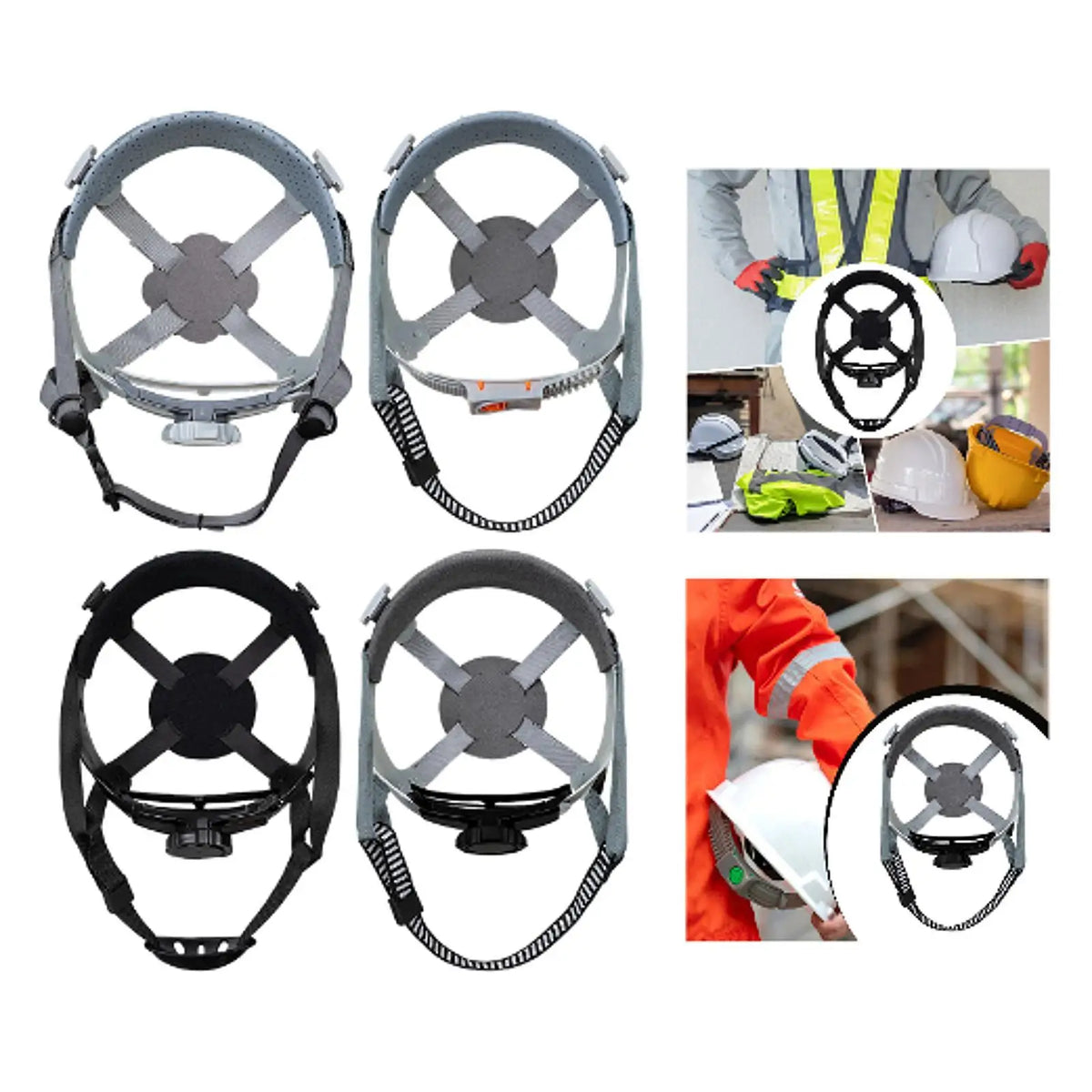 4 Point Hardhat Replacement Ratchet Suspension Replace Part Lightweight Attachment Breathable Hardhat Liner Insert