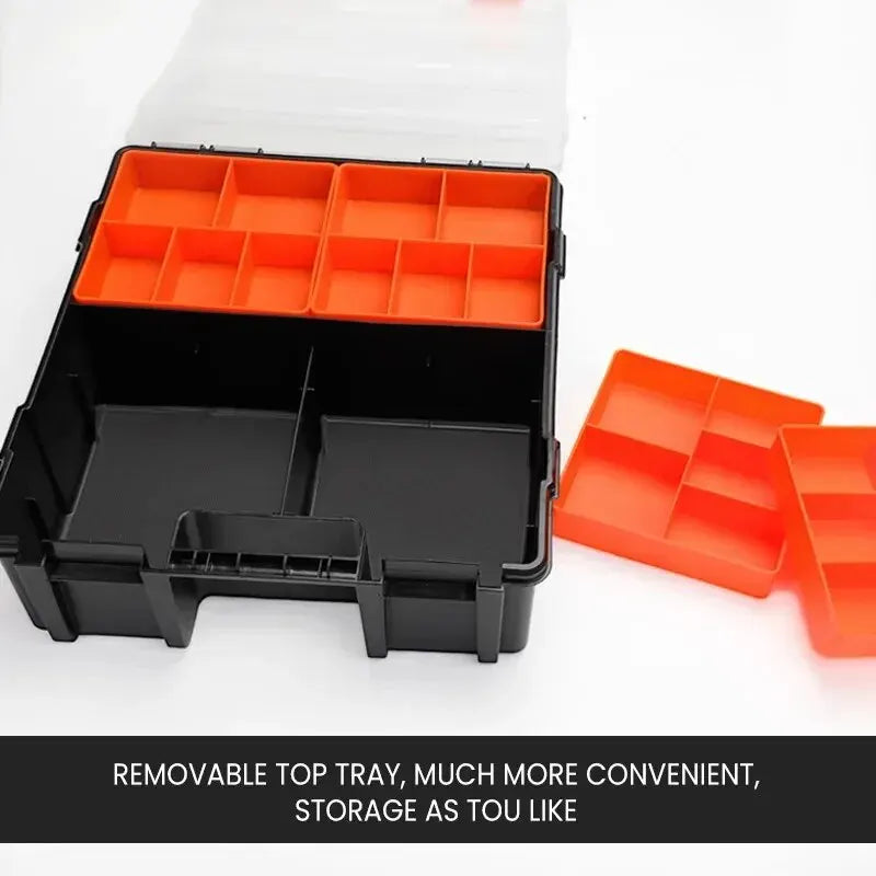 Thickened Impact-Resistant Hardware Storage Toolbox