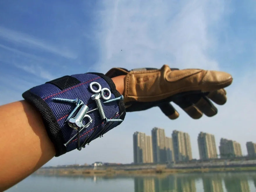 Magnetic Wristband for Holding Screws,Nails，Drilling Bits,Wrist Tool Holder Belts with Strong Magnets,Cool Gadgets for men, wome