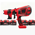 Battery Paint Spray System, 18 V 30000 RPM Wireless Paint Spray Gun, 4 Nozzles and 3 Spray Modes, 1000 ml Container, Electric Spray Gun for Painting Walls, Fences and Ceilings for Milwaukee Battery
