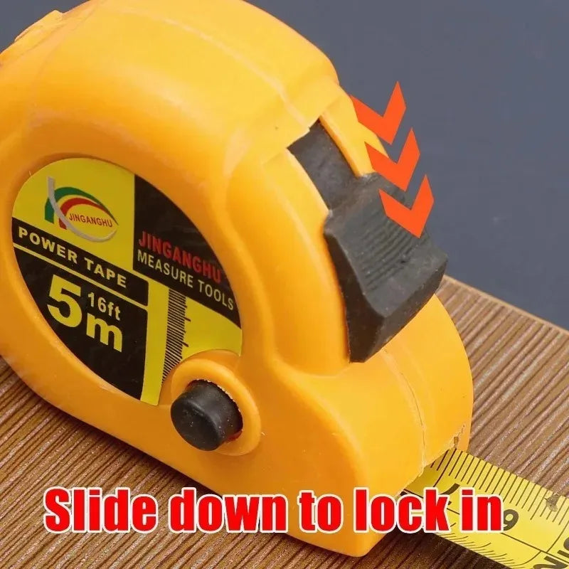 Self-Locking Heavy-Duty ABS Tape Measure with Steel Blade