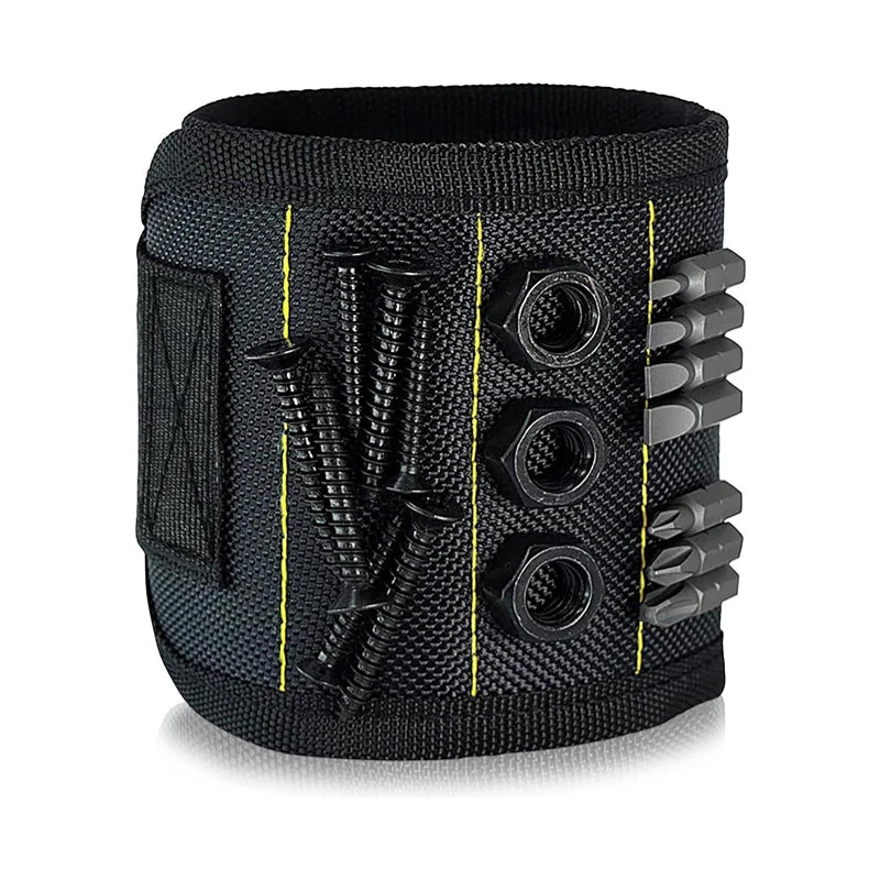 Magnetic Wristband Comes with 10 Strong Magnets Wrist Power Repair Tool Accessories for Screws Nails Bolts Drills Fasteners DIY