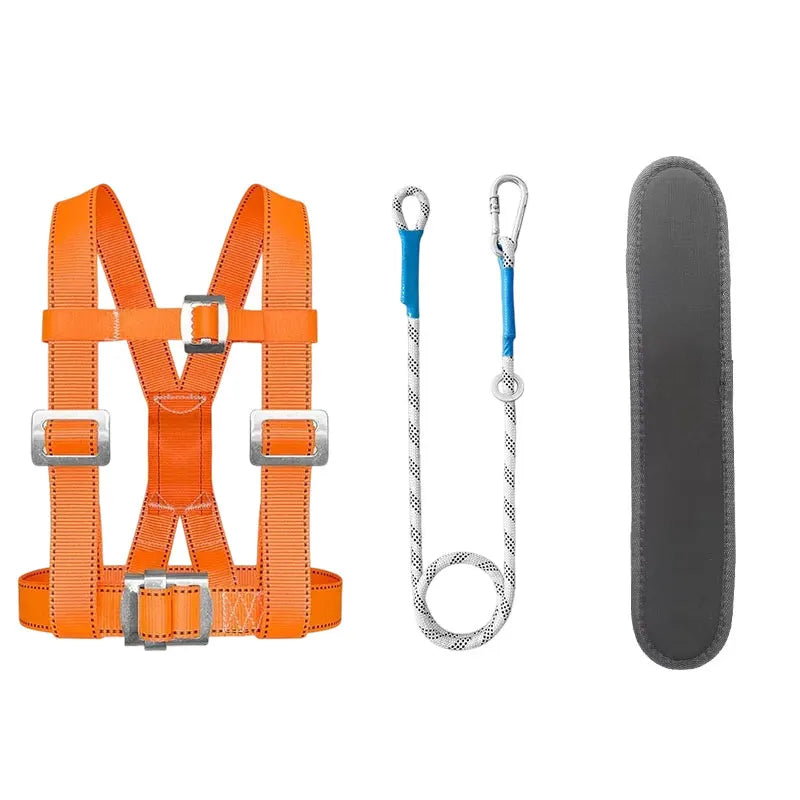 Professional Roofing Fall Protection Harness – Thickened Wear-Resistant Sling Rope & Body Harness