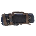 1680D Heavy Duty Waxed Canvas Tool Roll Up Bag, 15-Pockets Professional Organizer for Mechanic Electrician, Waterproof Tool Wrap