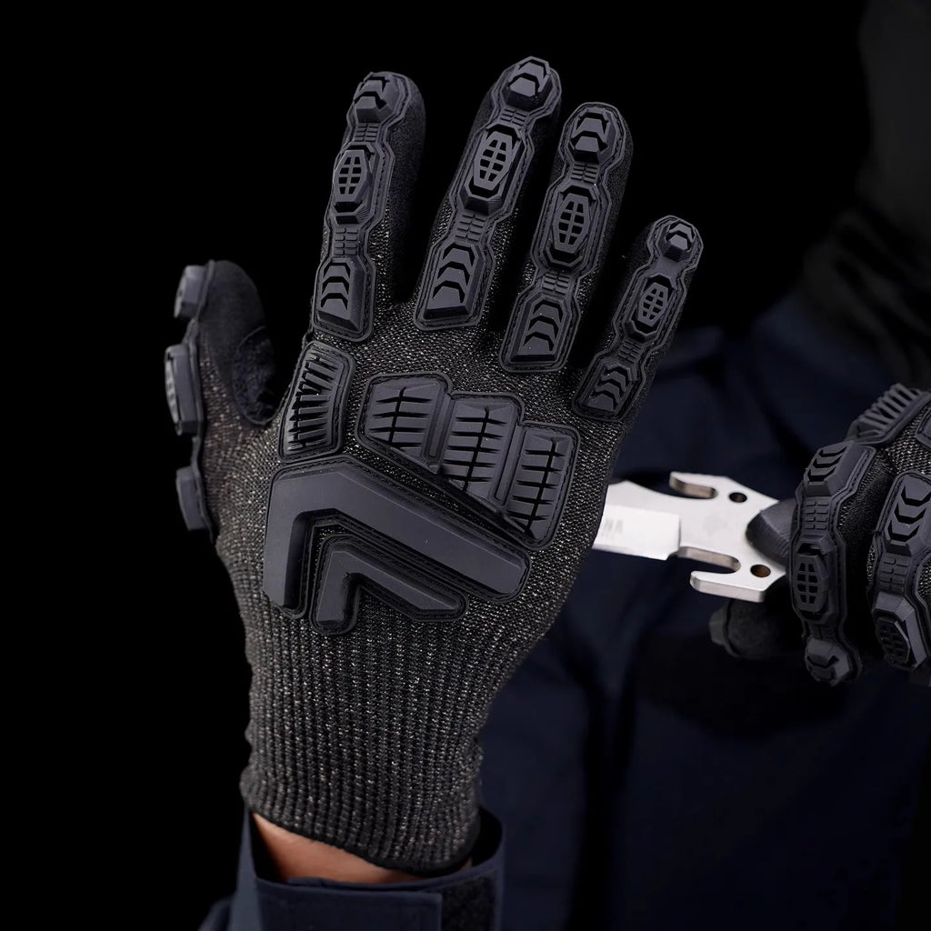 Level 5 Full Hand Cut-Resistant Gloves with Wear-Resistant TPR Patches, Touchscreen Compatibility, Slip Resistance, Cut Resistan