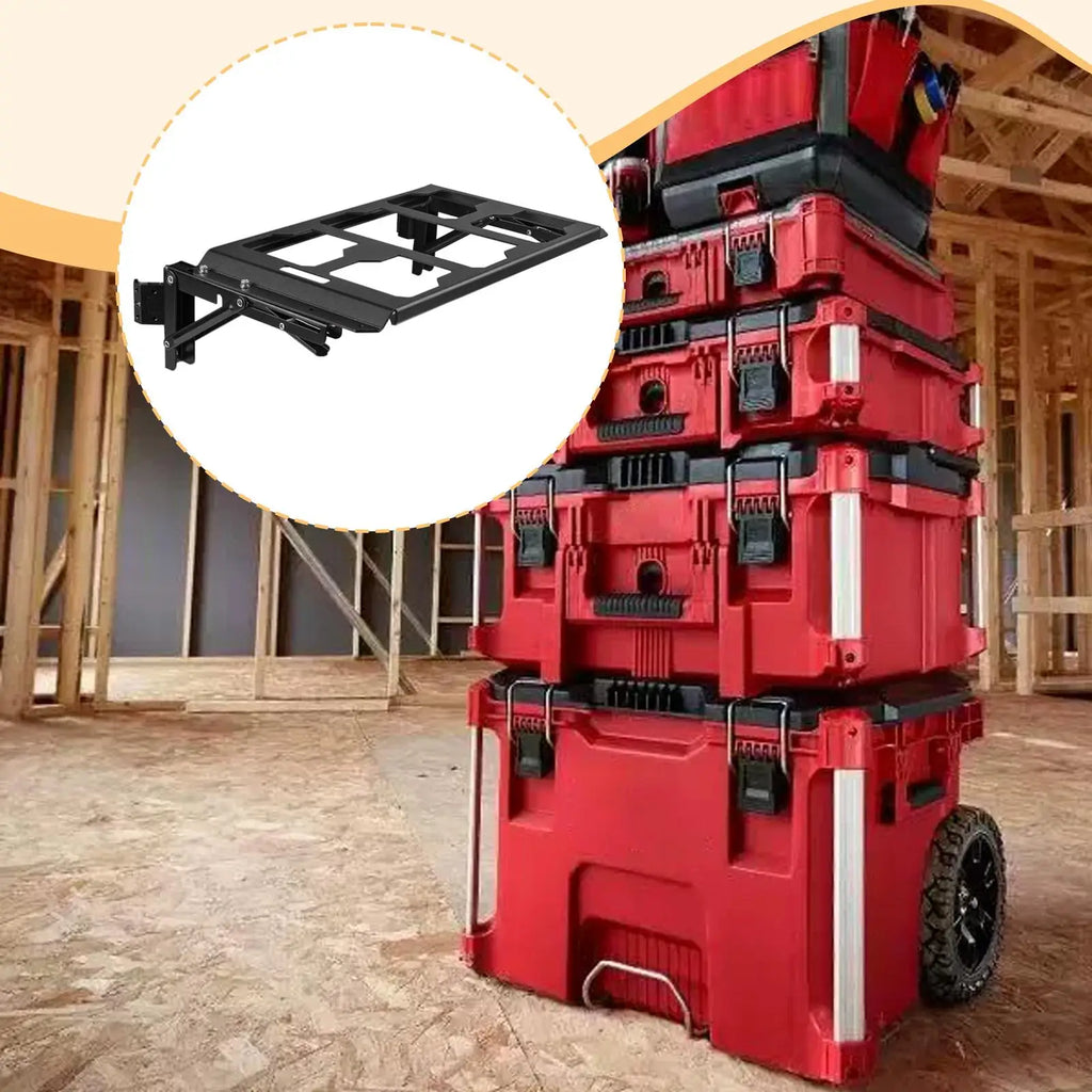 Foldable Aluminum Alloy Side Shelf Organizer for Toolboxes