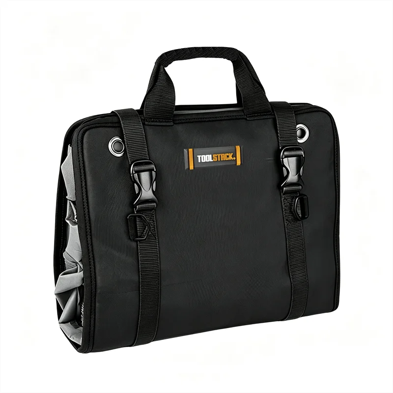 TOOLSTACK Heavy Duty Roll Up Tool Bag Oxford Multi-Purpose Hardware Tool Organizer Storage for Mechanics Electricians Carpenters