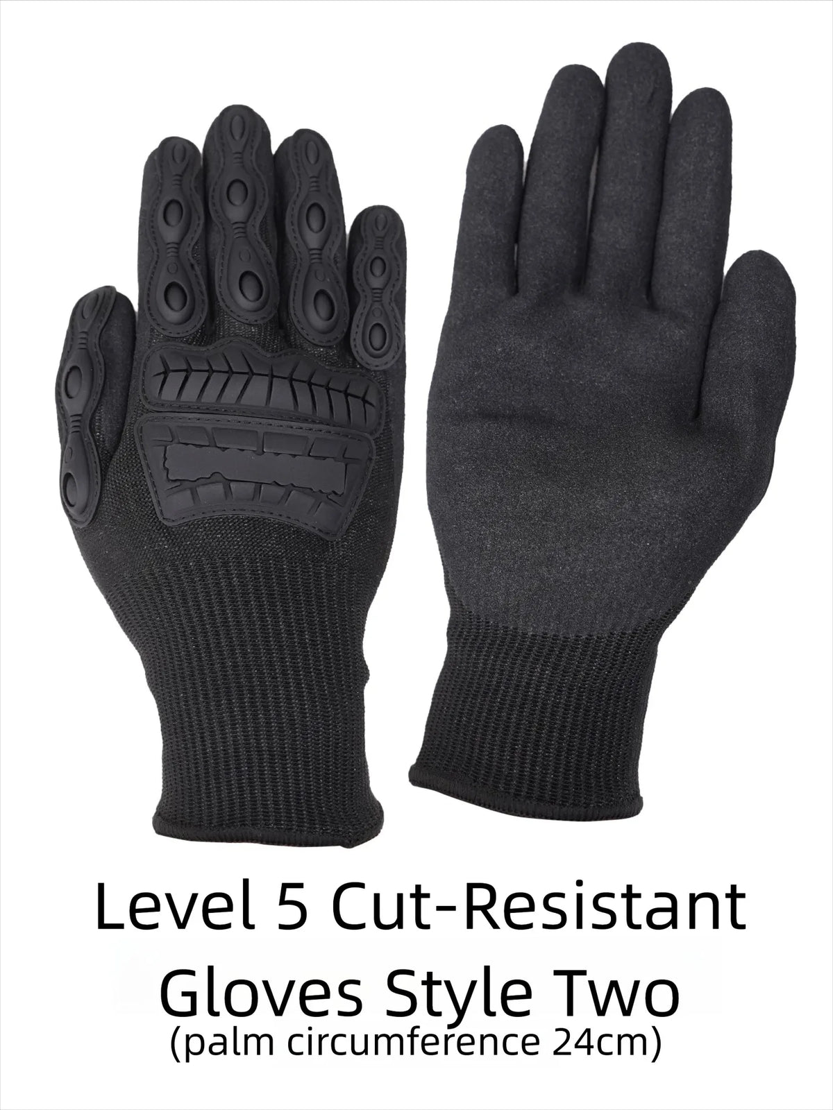 Level 5 Full Hand Cut-Resistant Gloves with Wear-Resistant TPR Patches, Touchscreen Compatibility, Slip Resistance, Cut Resistan