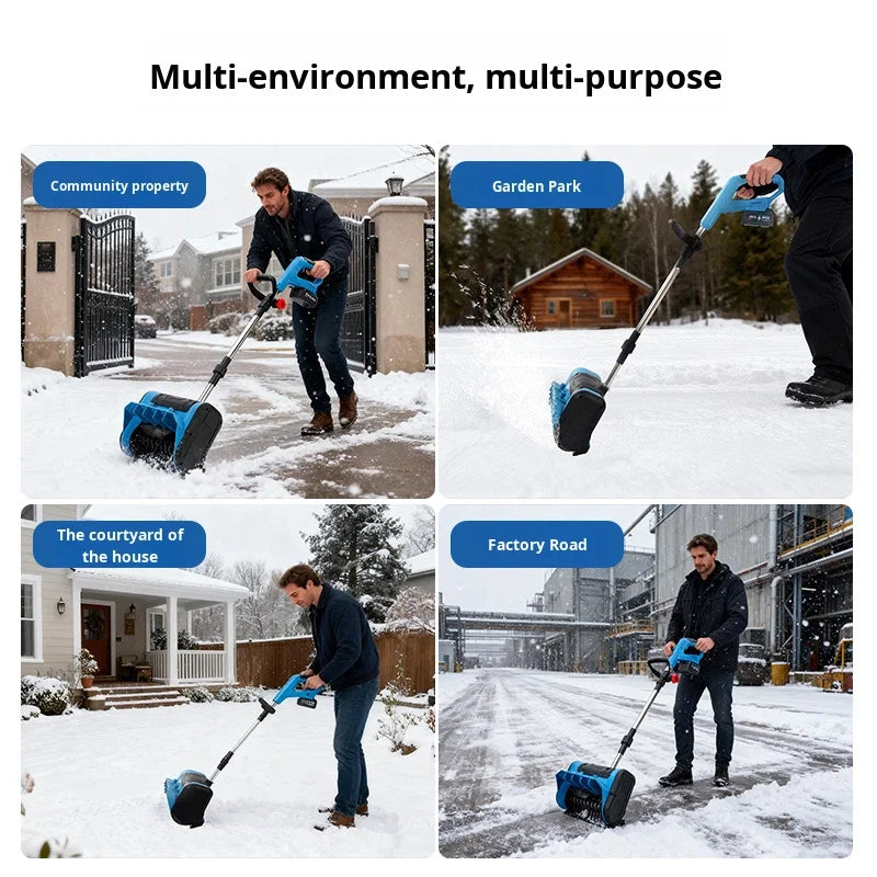 Cordless Electric Snow Shovel & Sweeper – High-Power Lithium Battery Portable Shovel