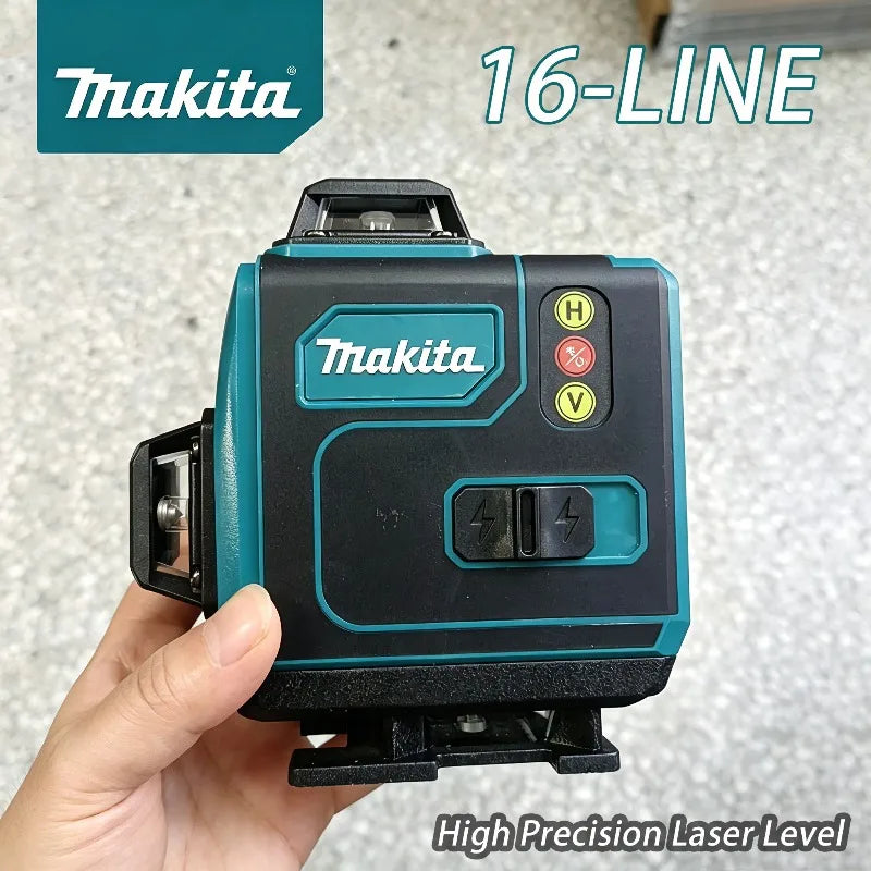 Makita Professional 16-Line Laser Level - 515nm High-Visibility Green Light, Self-Leveling & Manual for Indoor/Outdoor Alignment