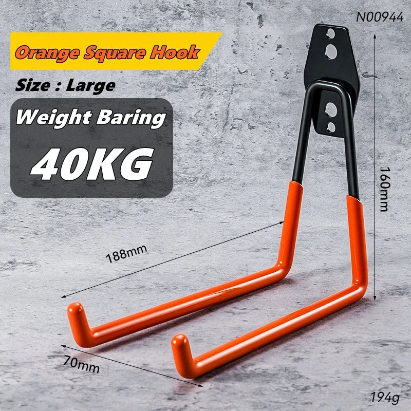 Heavy-Duty Wall Mount Garage & Garden Tool Storage Hooks