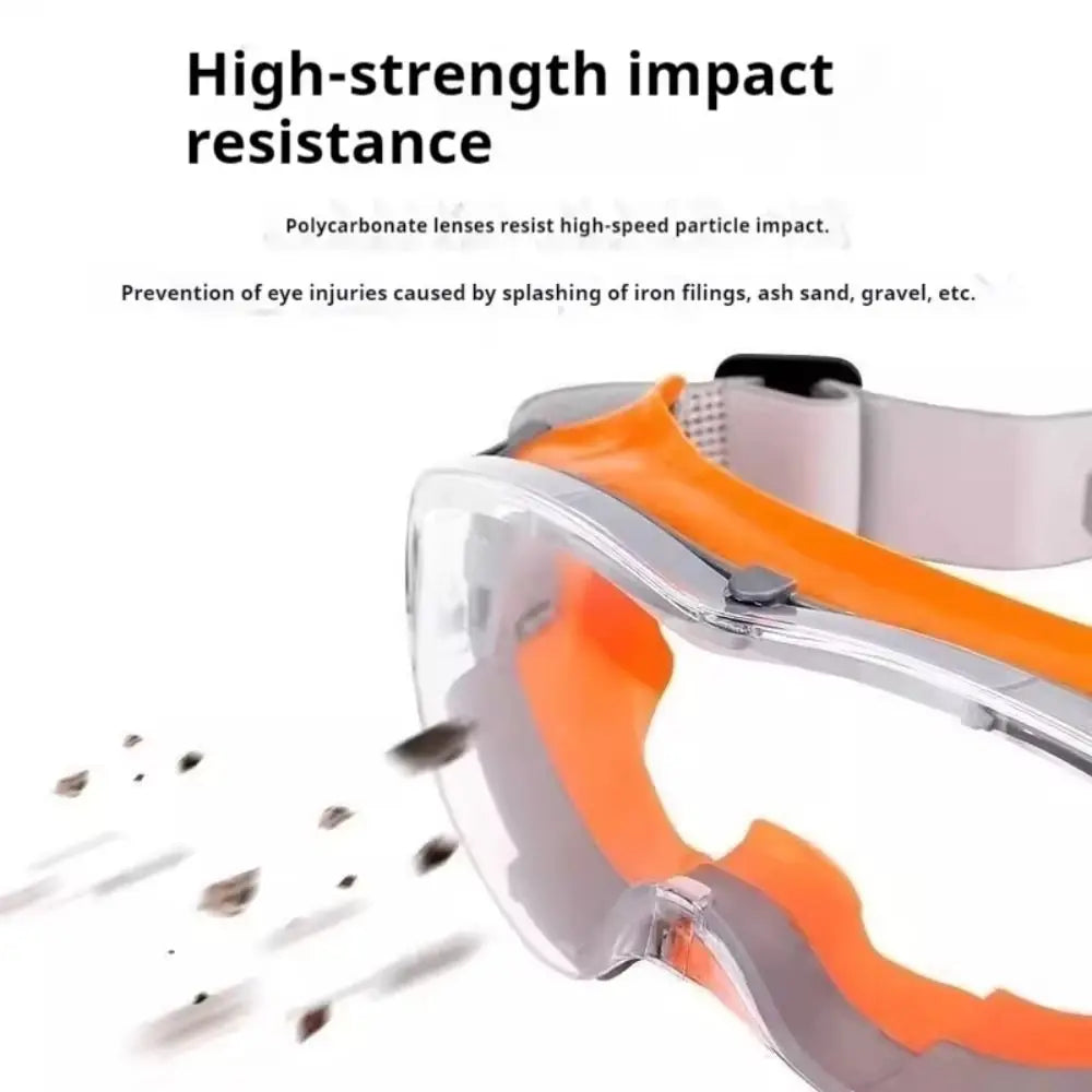 Anti Scratch Safety Glasses Lightweight Silicone Frame Anti Fog Goggles Splash Proof Clear Lens Protective Eyewear