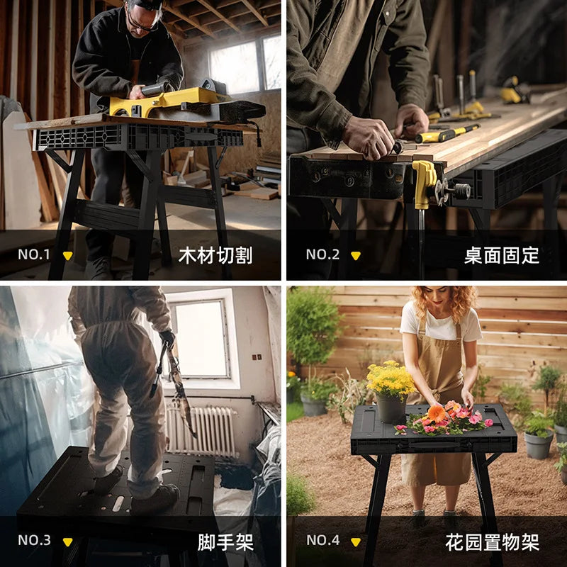 Portable Folding Woodworking Workbench Wholesale Outdoor Woodworking Office Camping Work Table