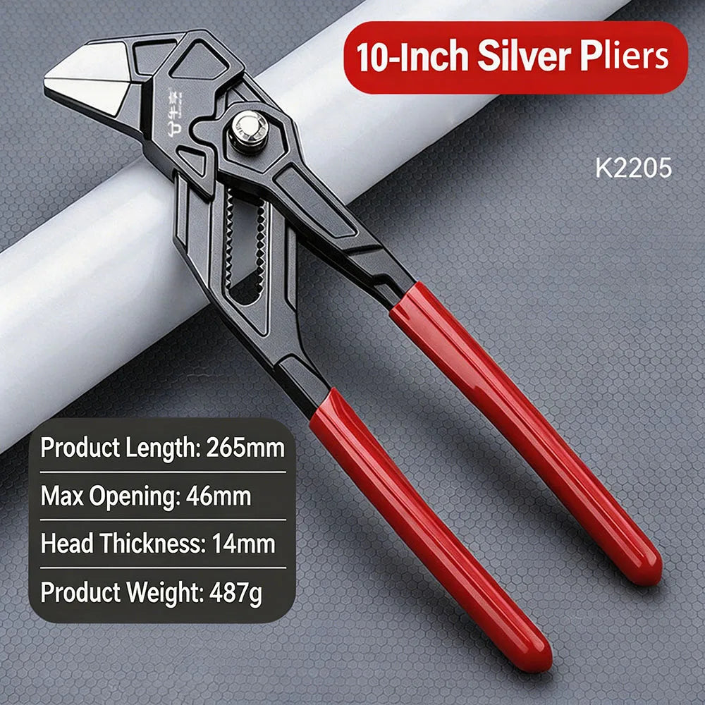 Quick-Adjust Water Pump Pliers – Self-Locking Plumbing Pipe Wrench