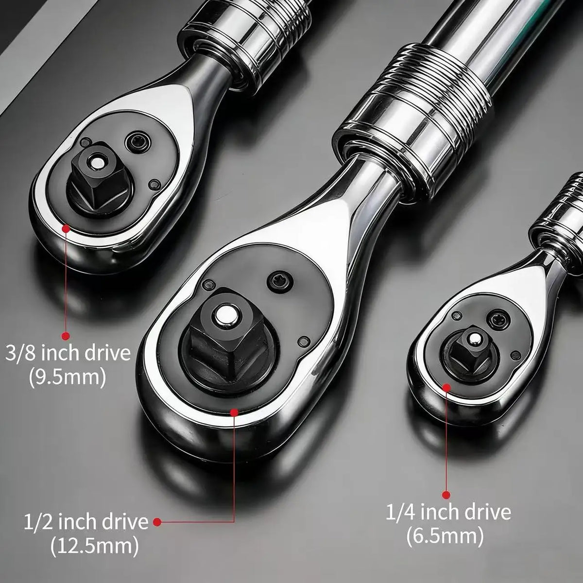 72 Teeth Telescopic Ratchet Wrench Set 1/4" 3/8" 1/2" Drive Quick Release Reversible Extendable Handle Universal Socket Wrench A