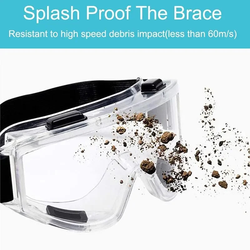 Professional Anti-Fog Clear Safety Goggles – Industrial Lab & Woodworking Eye Protection