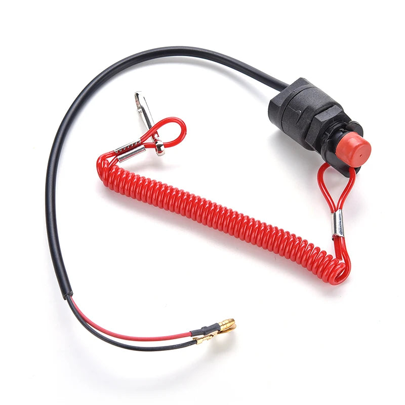 Universal Emergency Kill Switch Safety Tether Lanyard for Outboard Motors, ATVs & Jet Skis
