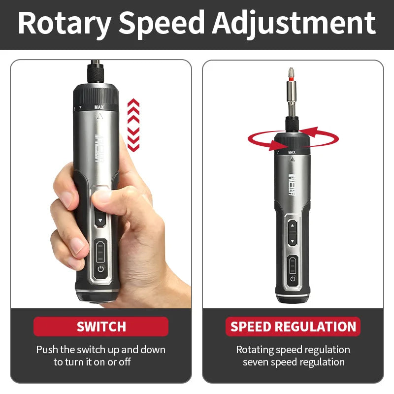 Cordless Electric Screwdriver Rechargeable 2000mah Lithium Battery Mini Drill 3.6V Power Tools Household Maintenance