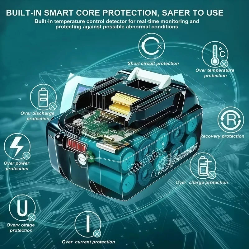 Original Makita DDF487 18V 13mm Cordless Driver Drill Kit Equipped with 6Ah Replacement Battery and Standard Charger