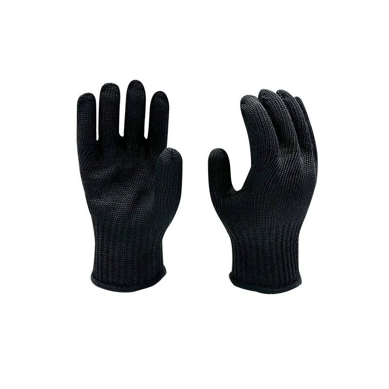 1pair Cut Resistant Gloves for Kitchen Safety Protection High Dexterity Ambidextrous Work Gloves for Gardening Woodworking Black